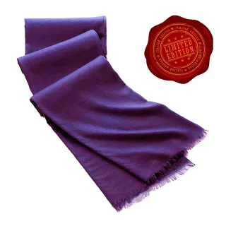 【5TH AVE】第五大道 400支紗  羊絨 圍巾 / 披肩(莓紫色)