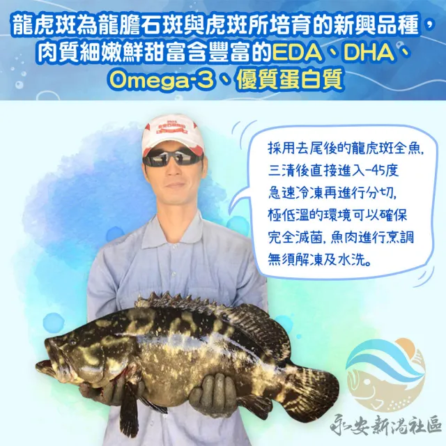 【永安新港社區】龍虎石斑鮮魚切塊450g/包 3包