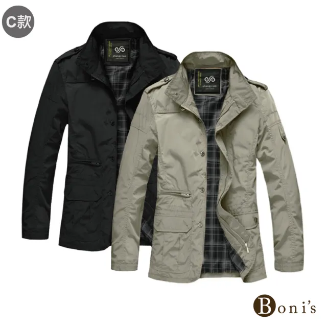 【Boni’s】男士休閒風衣夾克(共3款)
