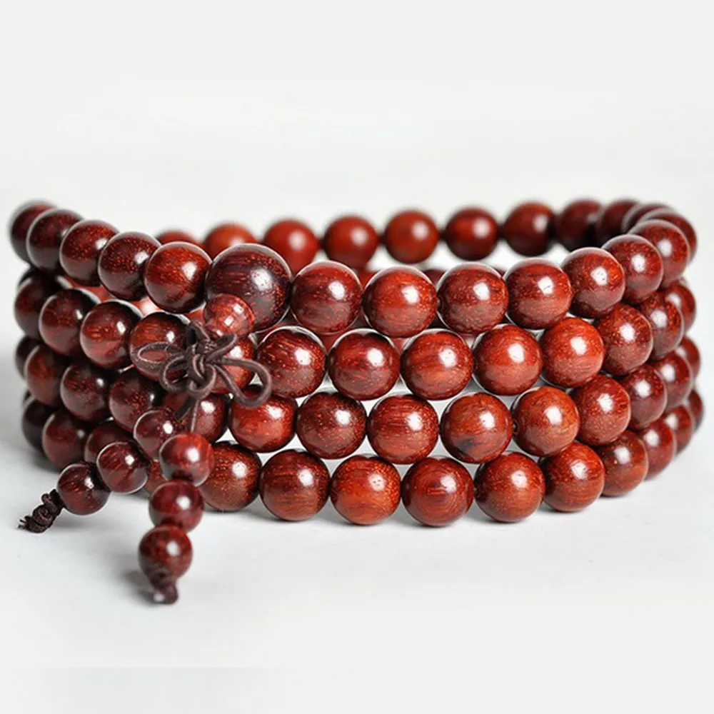 八方開運】非洲小葉紫檀血檀木佛珠手鍊手串(108顆念珠8mm) - momo購物