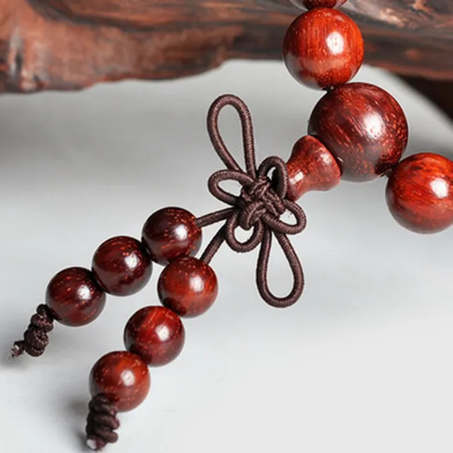 八方開運】非洲小葉紫檀血檀木佛珠手鍊手串(108顆念珠8mm) - momo購物