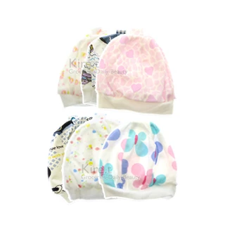 【kiret】新生兒 純棉嬰兒帽 多款隨機-超值2入(嬰兒帽 胎帽 寶寶帽 瓜皮帽 彌月禮 滿月禮)