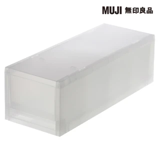 【MUJI 無印良品】PP盒/淺型/窄/附隔板/正反疊/