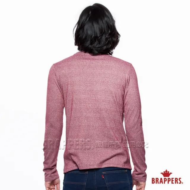 【BRAPPERS】男款 休閒基本款長袖上衣(紅)