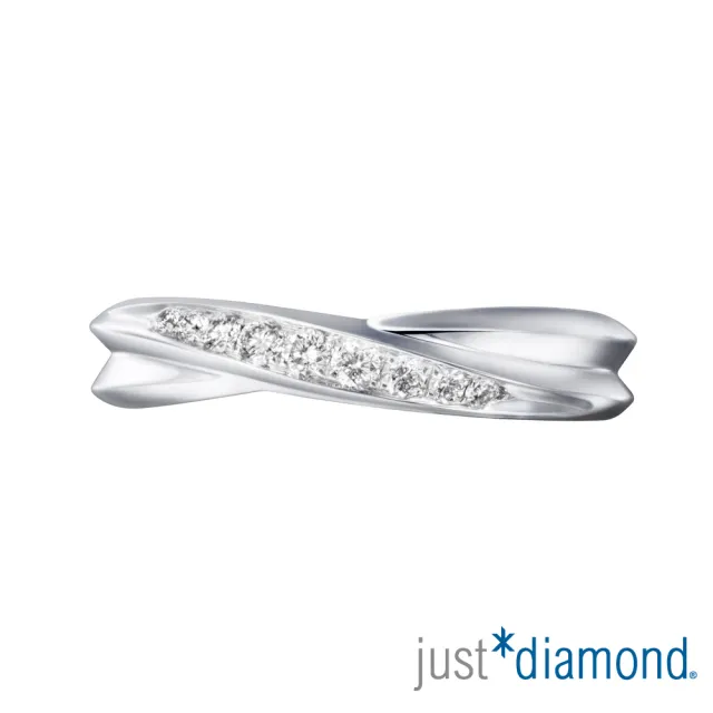 【Just Diamond】無盡的愛系列 18K金鑽石戒指 情有獨鍾 對戒(女戒)