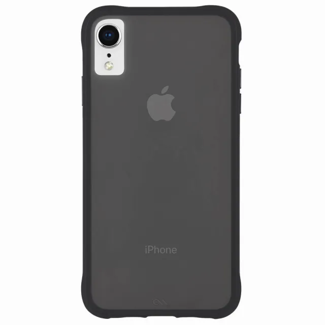 【美國 CASE-MATE】iPhone XR Tough Matte(強悍防摔手機殼 - 透黑 贈原廠玻璃保貼)