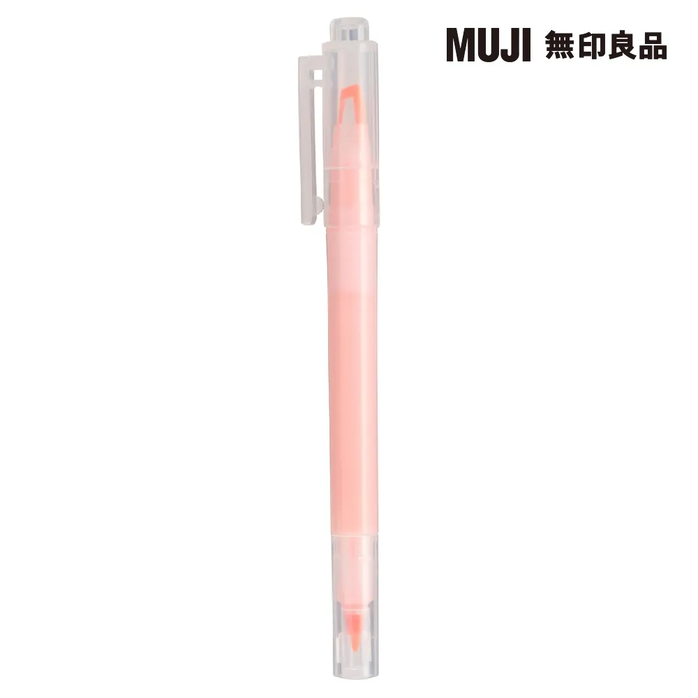 【MUJI 無印良品】附窗螢光筆/橘