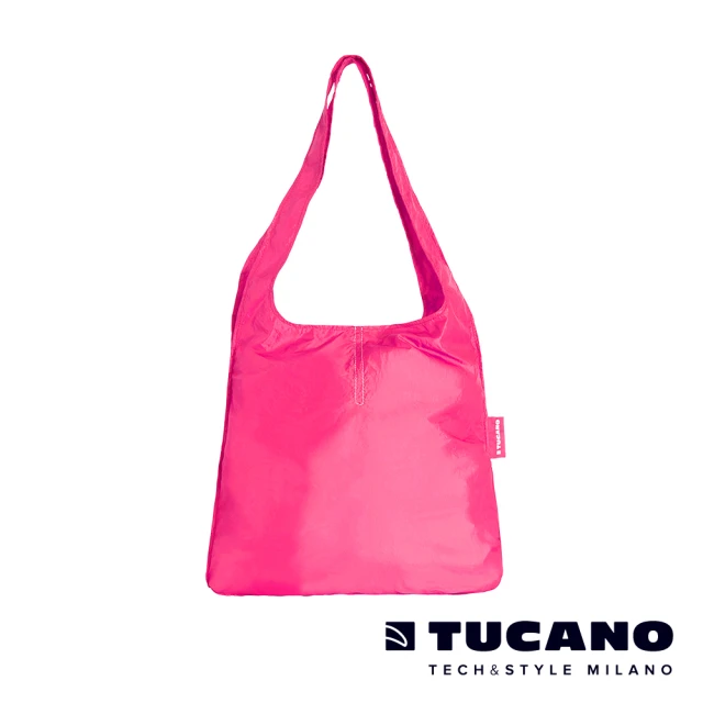【TUCANO】COMPATTO 超輕量折疊收納簡便購物袋(粉紅)