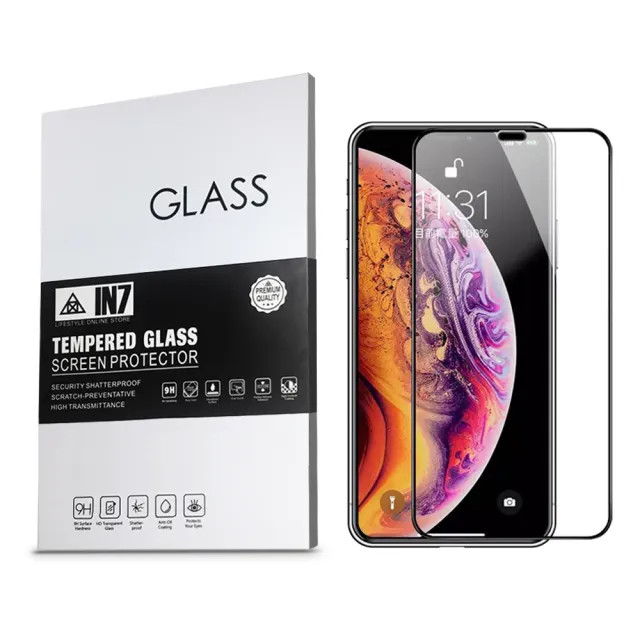 【IN7】APPLE iPhone XS Max 6.5吋 抗藍光3D全滿版鋼化玻璃保護貼(疏油疏水 鋼化膜)