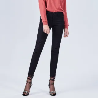 【BRAPPERS】女款 LC-Cargo系列-低腰彈性素面窄管褲(黑)