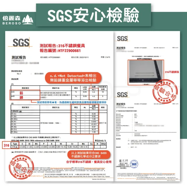 【Beroso 倍麗森】316不鏽鋼韓式扁筷子湯匙餐具組(SGS檢驗合格/環保餐具/露營/郊遊)