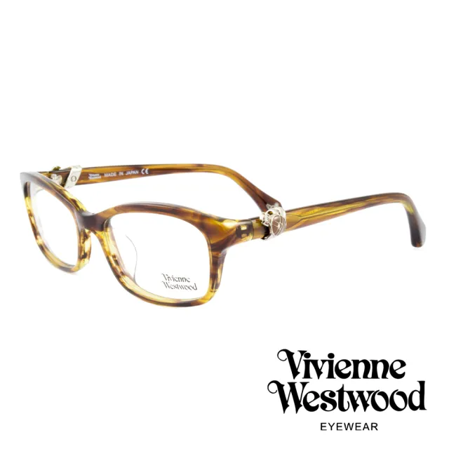 【Vivienne Westwood】英國薇薇安魏斯伍德龐克立體土星環光學眼鏡(琥珀/銀 VW324M02)