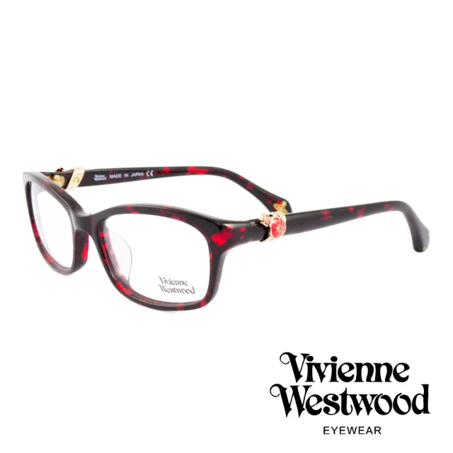 【Vivienne Westwood】英國薇薇安魏斯伍德龐克立體土星環光學眼鏡(琥珀紅/金 VW324M03)