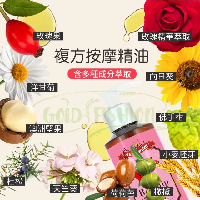 【Ausgarden 澳維花園】玫瑰果緊實按摩精油155ml(頂級SPA按摩精油 重現緊緻肌膚)