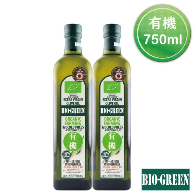 BIO－GREEN 蘿曼利 有機特級初榨橄欖油禮盒(750m