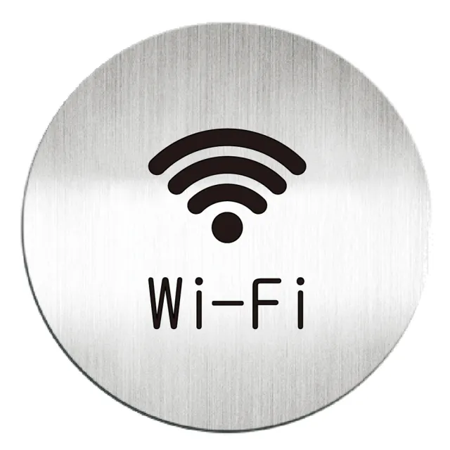 【deflect-o】鋁質圓形貼牌-wi-fi服務 613410C(鋁質貼牌)