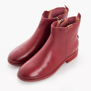 【DN】簡約百搭 率性擦色2WAY牛皮短靴(紅)