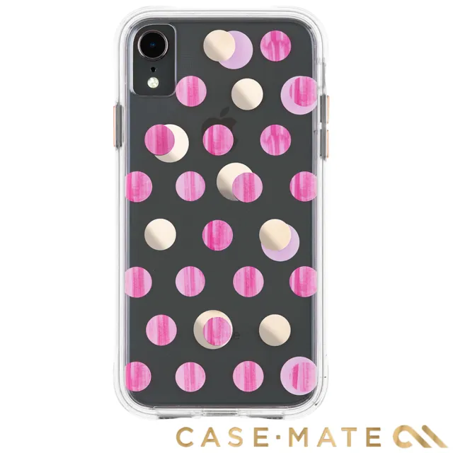 【美國 CASE-MATE】iPhone XR Wallpapers(絢麗畫布防摔手機保護殼 - 粉紅圓點)