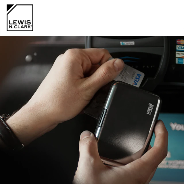 【LEWIS N CLARK】RFID屏蔽鋁製卡片盒 1201(防盜錄、卡片收納、旅遊配件、美國品牌)