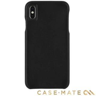 【美國 CASE-MATE】iPhone XS Max Barely There Leather(簡約超薄真皮手機殼 - 黑)