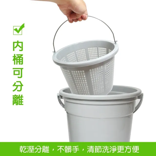 【金德恩】6.5公升 菜渣廚餘回收桶一組(6.5L 廚餘收納 菜渣桶 廚餘桶 回收桶 菜渣桶 乾濕分離)