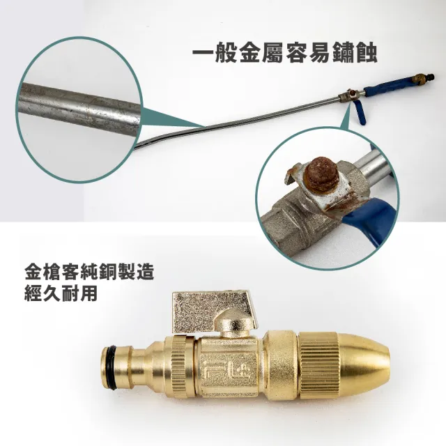 【FL 生活+】金鎗客神級無堅不摧無段式高壓噴射水柱槍(FL-103)