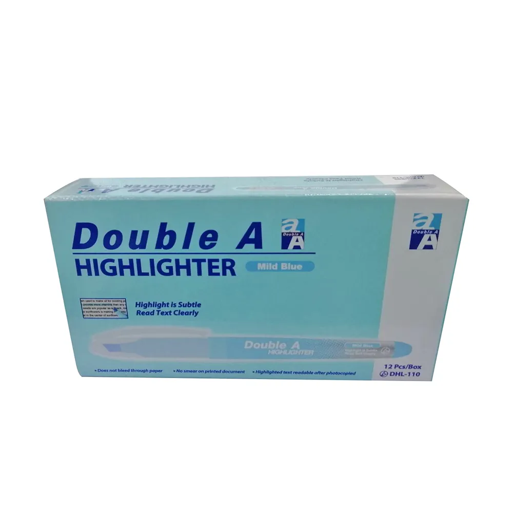 【Double A】淡色螢光筆-淡藍(12支/盒)