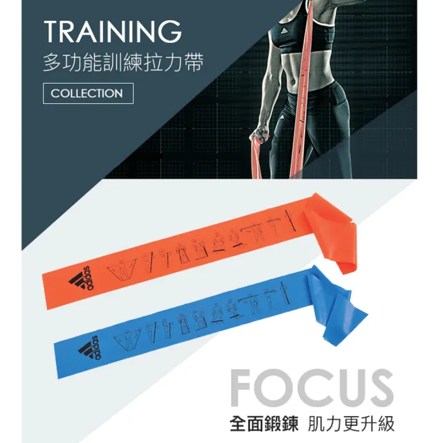 【adidas 愛迪達】Training 多功能訓練拉力帶(2入)