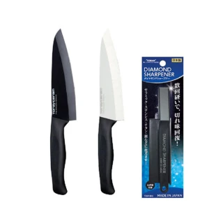【TORAY 東麗】師傅專用陶瓷刀+鑽石級磨刀器 CT4516+TDSP-BKS(總代理貨品質保證)