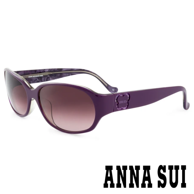 【ANNA SUI 安娜蘇】香氛花園簡約薔薇造型太陽眼鏡(紫 -AS818M737)