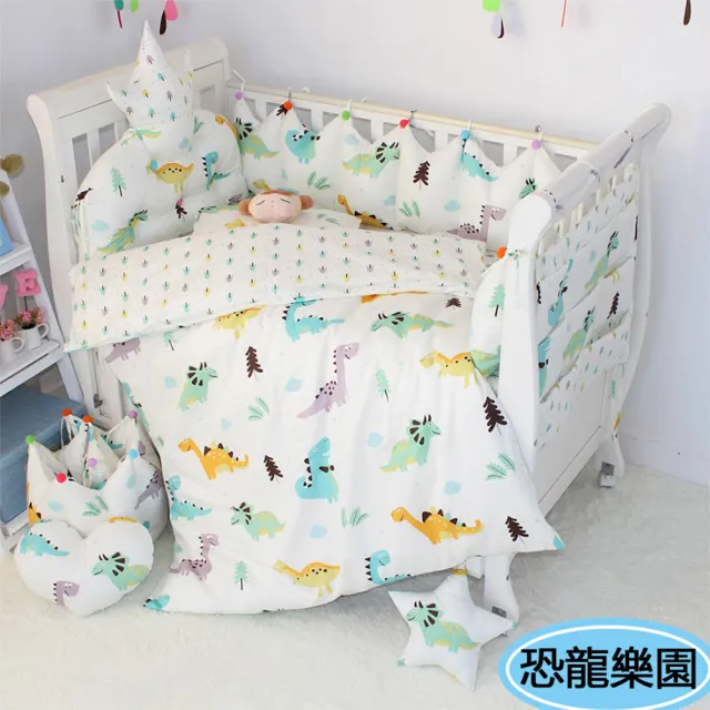 【HA Baby】嬰兒床專用-4件套組(適用 長x寬120cmx70cm嬰兒床型   嬰兒床床包、嬰兒床床單)