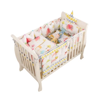 【HA Baby】嬰兒床專用-6件套組(適用 長x寬120cmx60cm嬰兒床型   嬰兒床床包、嬰兒床床單)