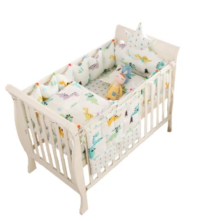 【HA Baby】嬰兒床專用-四面床圍+床單(適用 長x寬120cmx60cm嬰兒床型 嬰兒床床包、嬰兒床床單)