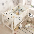 【HA Baby】嬰兒床專用-四面床圍+床單(適用 長x寬120cmx65cm嬰兒床型  嬰兒床床包、嬰兒床床單)