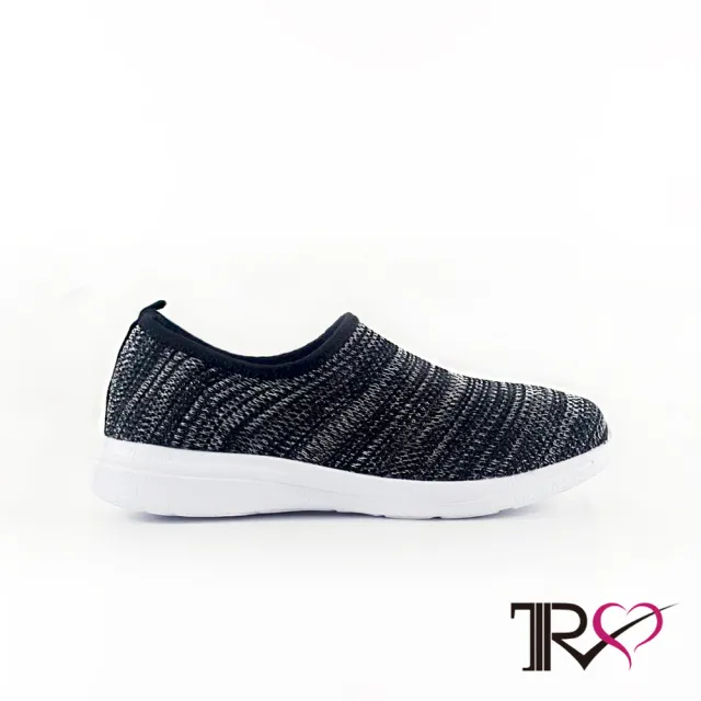 【TRS】韓國TRS-懶人鞋-襪套鞋-舒適 輕盈 襪套 懶人 運動休閒鞋-黑白(7100-0060)