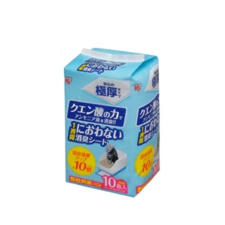 【IRIS】貓廁專用檸檬酸除臭尿片 10入(TIH-10C)