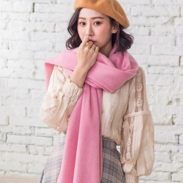 【Wonderland】經典素色100%純羊毛披肩(6色)