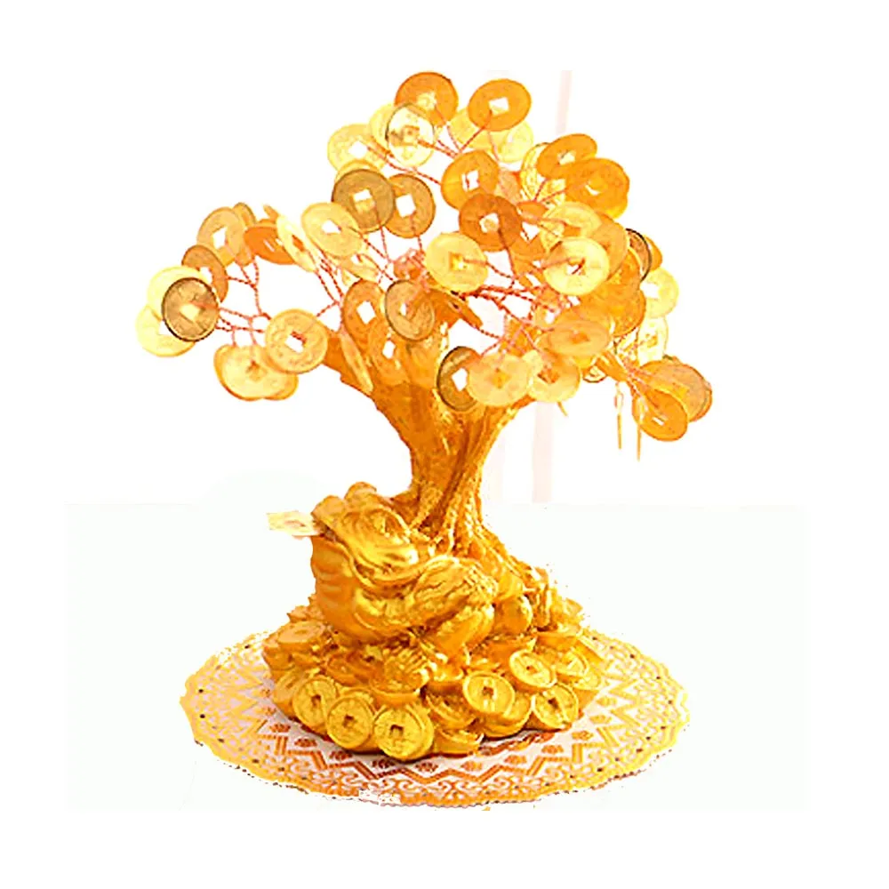 好運旺旺來】招財樹發財樹-金蟾銅錢-小號高16cm - momo購物網- 好評