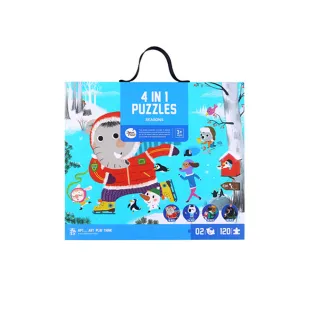 【JOANMIRO】四合一拼圖-3D四季主題(120PCS)