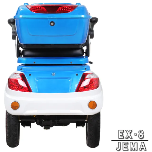【JEMA 捷馬科技】EX-8 48V鉛酸 LED超量大燈 爬坡力強 液壓減震(三輪車 單座 電動車 - 藍)