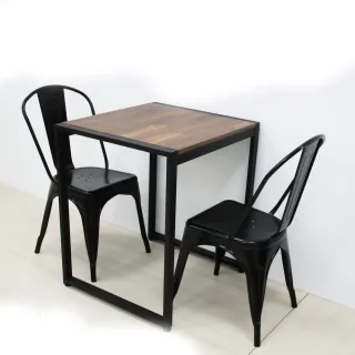 【CLORIS】法國復古LOFT工業風餐桌(1桌2椅)