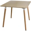 【YOI傢俱】悠宜居方桌 黑/白/原木色3色可選 工作桌/餐桌/咖啡桌 80公分(YBD-208)