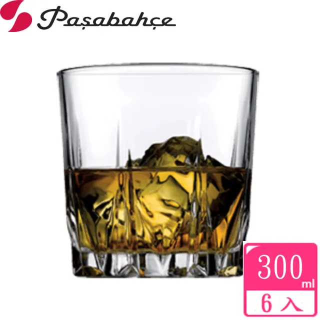 【Pasabahce】鑽紋底玻璃威士忌杯300cc(6入組)