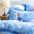 【IN HOUSE】防蚊防蹣精梳棉兩用被床包組-Unicorn paradise-藍(單人)