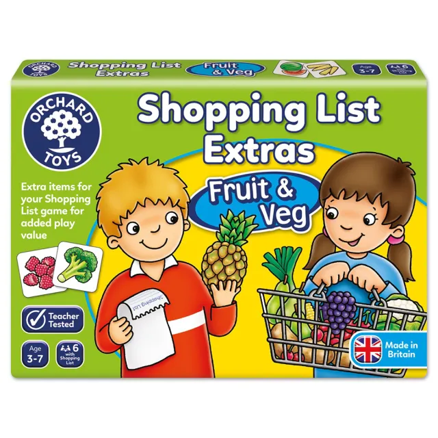 【Orchard Toys】幼兒桌遊-蔬果採買趣(Shopping List Extras- Fruit & Veg)