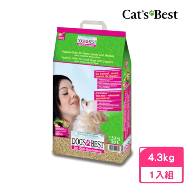 【CAT’S BEST 凱優】犬專用凝結木屑砂 10L/4.3kg(木屑砂)