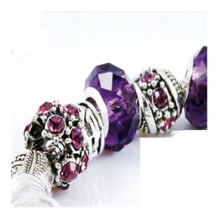 【馥瑰馨盛】紫羅漫遊串珠潘朵Pando琉璃手環(含開光加持)