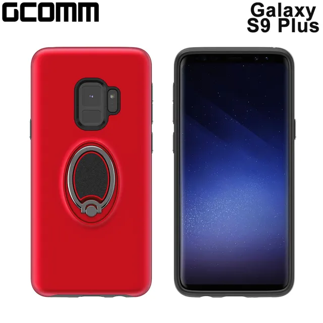 【GCOMM】GCOMM MagRing Galaxy S9 Plus 磁吸金屬指環支架保護殼 午夜紅(GCOMM MagRing 保護殼)