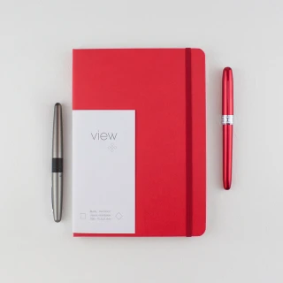 【綠的事務用品】眼色View-25K精裝空白筆記本-紅