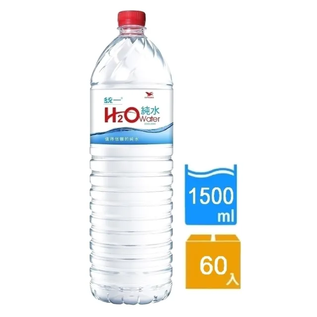 【H2O】Water純水1500mlx5箱(共60入)